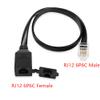 GINTOOYUN 6P6C Extension Cable with Cap RJ12 Crystal Head Cable Male to Female with Dust Cover Black 35CM view 2