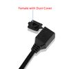 GINTOOYUN 6P6C Extension Cable with Cap RJ12 Crystal Head Cable Male to Female with Dust Cover Black 35CM view 3