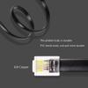 GINTOOYUN 6P6C Extension Cable with Cap RJ12 Crystal Head Cable Male to Female with Dust Cover Black 35CM view 4