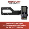 DCCStands Verifone P200/P400 PIN Pad Universal VESA Lift Mounting Bracket for 15" - 17" Monitor, Short S-Bracket, Screw-in Installation, Black view 2
