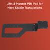 DCCStands Verifone P200/P400 PIN Pad Universal VESA Lift Mounting Bracket for 15" - 17" Monitor, Short S-Bracket, Screw-in Installation, Black view 3