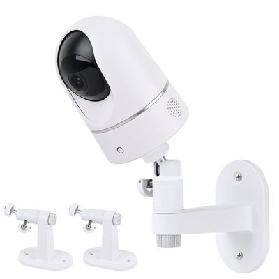 2Pack Adjustable Wall Mount for Eufy Security Indoor Cam P24 and E220, No-Drill Mounting Bracket for Eufy Security Indoor Cam Pan & Tilt - White
