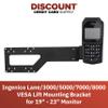DCCStands Ingenico Lane/3000/5000/7000/8000 PIN Pad VESA Lift Mounting Bracket for 19" - 23" Monitor, Long S-Bracket, Screw-in Installation, Black view 2