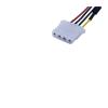 Cinnabar Multi-Purpose 4-Pin Molex Computer PC Case Fan Speed Reducer Low Noise Extension Cord Adaptor Adaptor (Cable Length : 1pcs) view 2