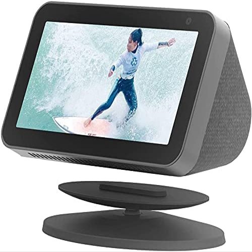 Sintron Smart Display Stand for Show 5 & 8 (1st & 2nd Gen) Adjustable Magnetic Stand Mount for Show 8 & 5 with 360 Degree Rotation Tilt Function & Anti-Slip Base (Black), Compatible with iPhone Models