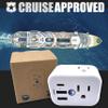 Cruise Approved Power Strip Non Surge Protector for Cruise Ship Multi Plug, 6 Outlets, 2 USB-A, 1 USB-C, & 3 AC Outlet for Carnival, Celebrity, Princess, Norwegian & Major Lines in 2026 & 2027 view 2