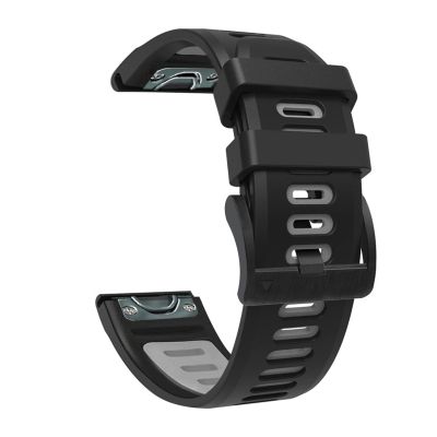 GANYUU Quick Fit Silicone Watchband 26mm for Garmin Fenix 7X 6X Pro/ 5X Plus/3 HR/Enduro/Descent MK1 Mk2 Mk2i Smart Watch Band Strap (Color : Colour E, Size : Descent MK2 MK2i)