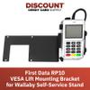 DCCStands First Data RP10 PIN Pad VESA Lift Mounting Bracket for Wallaby Self-Service Stand, Screw-in Installation, Black view 2