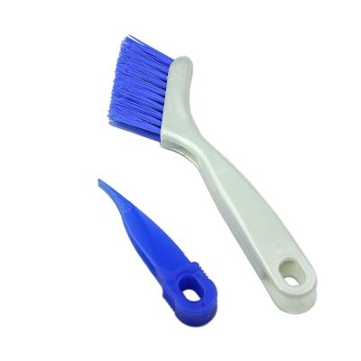 qianele Corner Doors and Windows Grooves Gap Brush Scraper Brush Window sill Groove Cleaning Brush Kitchen Stove Cleaning Tool Blue