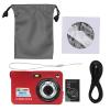 Vlogging Camera, Digital Camera Lightweight and Portable Built in Microphone for Holiday Birthday Teens Children Beginners(Red) view 2