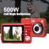 Vlogging Camera, Digital Camera Lightweight and Portable Built in Microphone for Holiday Birthday Teens Children Beginners(Red) view 3