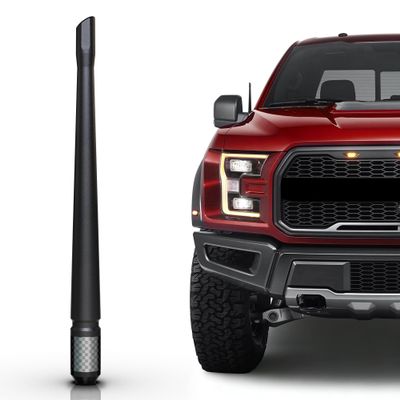 TEKK Carbon Fiber Short Antenna Compatible with Ford F250 Pickup Truck 2009-2026/7.9 Inches Premium Flexible Rubber/Designed for Enhance FM/AM Radio Signal Reception