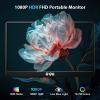 QQH Portable Monitor, 15.6" Portable Travel Monitor for Laptop 1080P FHD IPS Second Screen, USB C HDMI External Gaming Monitor Display for Computer Phone PC PS4 PS5 Xbox Switch (Z1-9) view 2