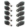 ZXMJYHK Barrel connectors 5.5 X 2.1mm Male and Female Power Plugs Jack Socket Adapter 5.5 * 2.1mm Plugs Jack Cable Connector for CCTV LED Strip Light (Color : 5male and 5 Female) view 2