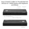 SIIG 2 Port USB-C KVM Switch - 2 Computers to 1 Monitor - 2X USB-A + 2X USB-C - Single 4K 60Hz HDMI, USB-C Bus Powered, Button Control, Thunderbolt 3 Compatible (CE-KV0B11-S1) view 3