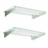 HyLoft 777 36-Inch X 18-Inch Adjustable Steel Wall Shelf (2-Pack) 00212 Add-On Storage Hook Accessory (4 Count) view 3