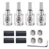 Tottist 4PCS Heavy-Duty Car Stereo Audio Wire Reducer - 0 Gauge to 4 Gauge for Amp Input, AWG Pin Power & Ground Connection view 1