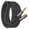 VIOY Headphone Extension Cable 30 FT,[Copper Shell, Hi-Fi Sound] 3.5 mm Male to Female Stereo Audio Cable Nylon Braided Aux Cord for Smartphones, Tablets, Media Player view 1