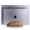 Nuvograin Dual Laptop Holder Adjustable Vertical Laptop Stand, 2 Slots MacBook Stand Wood,Wooden Laptop Stand,Vertical Laptop Holder for Desk, Widen Dock Fits All MacBook/Surface pro view 1