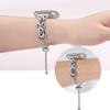 Bling Diamond Bracelet Compatible with Fitbit Versa 4/Sense 2,Metal Classy Bands Stainless Steel Wrist Bands Waterproof Strap for Fitbit Versa 4 Band for Women (Black/Silver) view 4