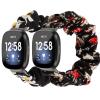 2 Pack Watch Band Compatible for Fitbit Versa 4 / Sense 2 Band Women Girls Cute Fabric Soft Elastic Replacement Wristbands for Fitbit Versa 4/Sense 2 Strap (4.5-6.5 inch, 2 Pack A) view 1
