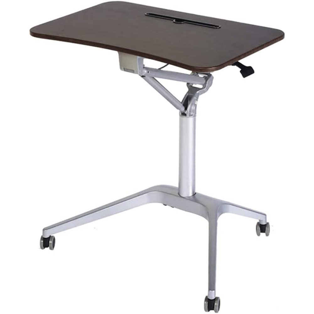 XIEAE Lifting Bed Desk Adjustable Rollers Movable Writing Office Overbed Table Sofa Laptop Table with Swivel Wheel Rolling