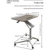 XIEAE Lifting Bed Desk Adjustable Rollers Movable Writing Office Overbed Table Sofa Laptop Table with Swivel Wheel Rolling view 2