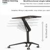 XIEAE Lifting Bed Desk Adjustable Rollers Movable Writing Office Overbed Table Sofa Laptop Table with Swivel Wheel Rolling view 3
