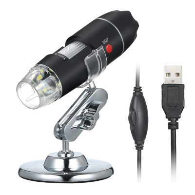 Andoer USB Digital Microscope 1600X Magnification Camera 8 LEDs with Stand Portable Handheld Inspection Magnifier