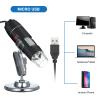 Andoer USB Digital Microscope 1600X Magnification Camera 8 LEDs with Stand Portable Handheld Inspection Magnifier view 4