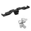 Andoer Metal Cold Shoe Mounting Bracket with 3 Cold Shoe Mounts for Installing a Microphone LED Video Light for Live Streaming Video Recording view 2