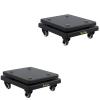 Speaker Stand Set of 2 Universal Speaker Stands with 4 Lockable Wheels, Mini Rolling Surround Sound Studio Monitor Stands, Reduced Vibration (Color : Black) view 1