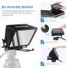 NEEWER Teleprompter X14 with RT-110 Remote & APP Control (Bluetooth Connection via NEEWER Teleprompter App), Portable No Assembly Compatible with iPad Android Tablet, Smartphone, DSLR Camera view 3