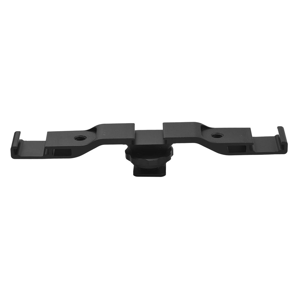 Andoer Metal Cold Shoe Mount Bracket with 3 Cold Shoe Mounting for Installing Microphone LED Video Light for Vlog Live Streaming Video Recording