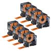 NineLeaf 8 Pack Permanent Industrial Black on Orange Vinyl Label Tape Compatible for DYMO 18436 19mm(3/4") x5.5m(18ft) use in Rhino 5200 4200 5000 6000 3M PL200 PL300 ILP 219 Label Maker view 1