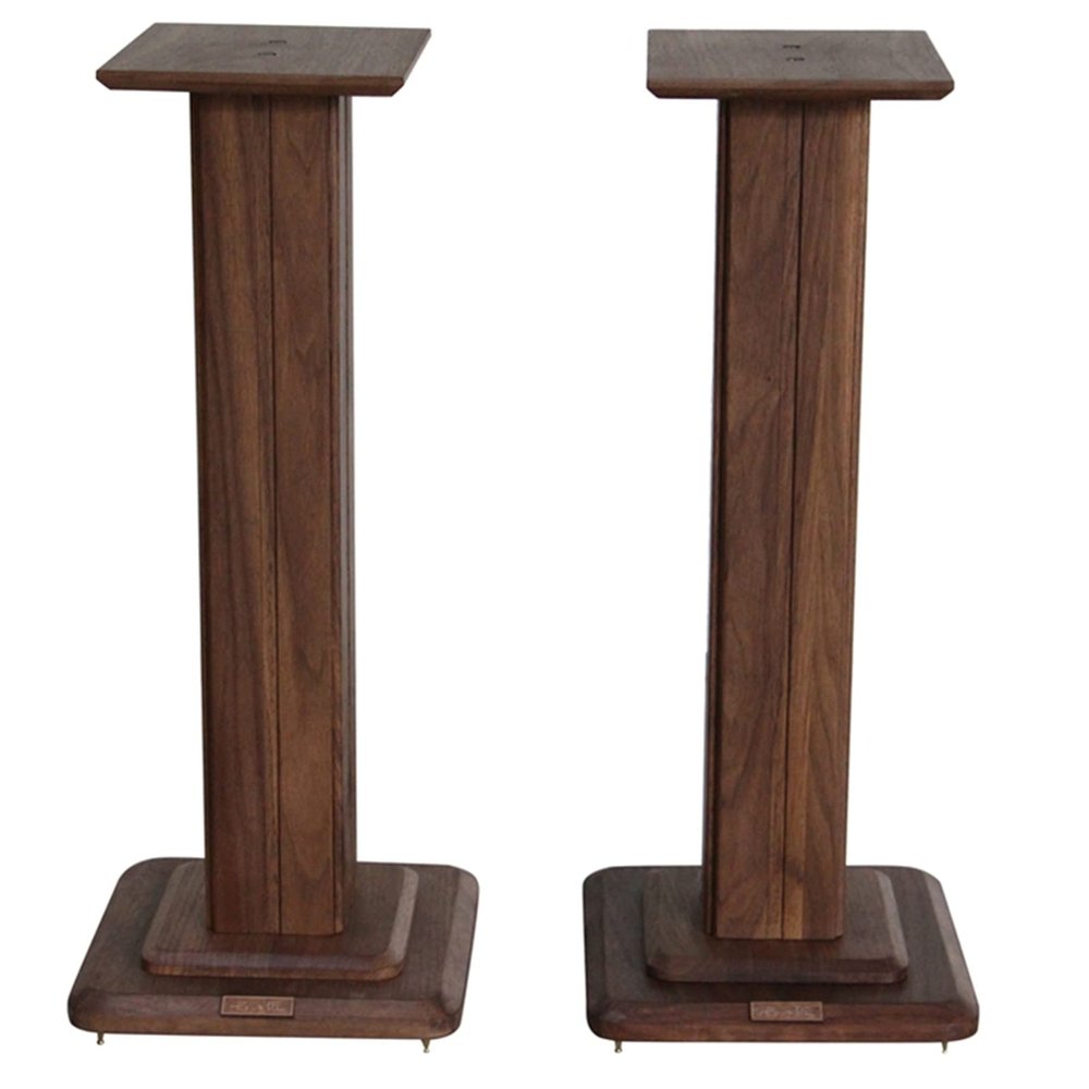 Ccsh Speaker Stand Solid Wood Speaker Stands Pair, Heavy Duty HiFi Audio Bookshelf Speakers Rack - Reduced Vibration, Durable Stable & Easy to Put Together (Size : 30cm (11 3/4in) Tall)