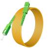 100ft (30m) SC/APC to SC/APC Fiber Optic Internet Cable, Single Mode Fiber Patch Cable, Fiber Optic Jumper Cable, Optical Patch Cord for Internet - SIMPLEX - 9/125um - OS1/OS2 Compatible, LSZH Yellow view 1