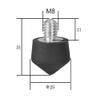 1/4 Universal Anti Slip Rubber Tripod Feet (3pcs) + Metal 1/4 inch to 3/8 inch Tripod Thread Adapter (5pcs) view 4