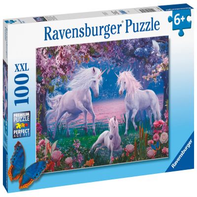 Ravensburger Puzzle 100 Pieces Charming Unicorns-100 Pieces Puzzle for Children