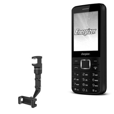 BoxWave Car Mount Compatible with Energizer Power Max P20 - Rearview Mirror Car Mount, Rear View Mirror Adjustable GPS Car Mount - Jet Black
