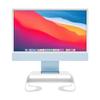 Twelve South Curve Riser Monitor Stand | Ergonomic Desktop Stand with Storage Shelf for iMac and Displays, Matte White view 1