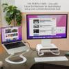 Twelve South Curve Riser Monitor Stand | Ergonomic Desktop Stand with Storage Shelf for iMac and Displays, Matte White view 2