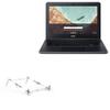 BoxWave Stand and Mount Compatible with Acer Chromebook 311 (C722T) - Pocket Aluminum Stand 3-in-1, Portable Multi Angle Viewing Riser - Metallic Silver view 1
