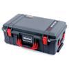 Charcoal Pelican 1535 Air case with Red Handles & latches. Comes with Trekpak dividers & mesh lid organizer. view 3