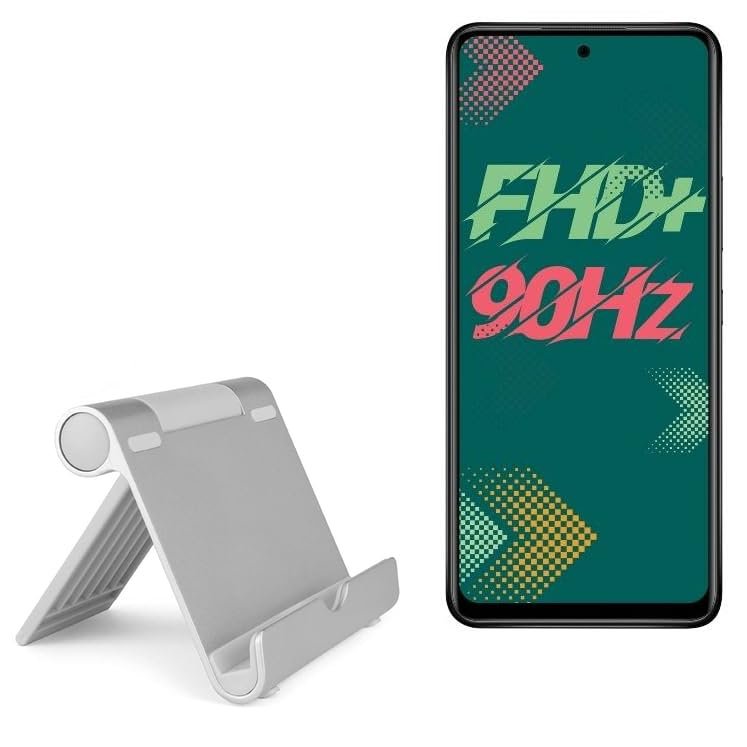 BoxWave Stand and Mount Compatible with Infinix Hot 11s - VersaView Aluminum Stand, Portable, Multi Angle Viewing Sturdy