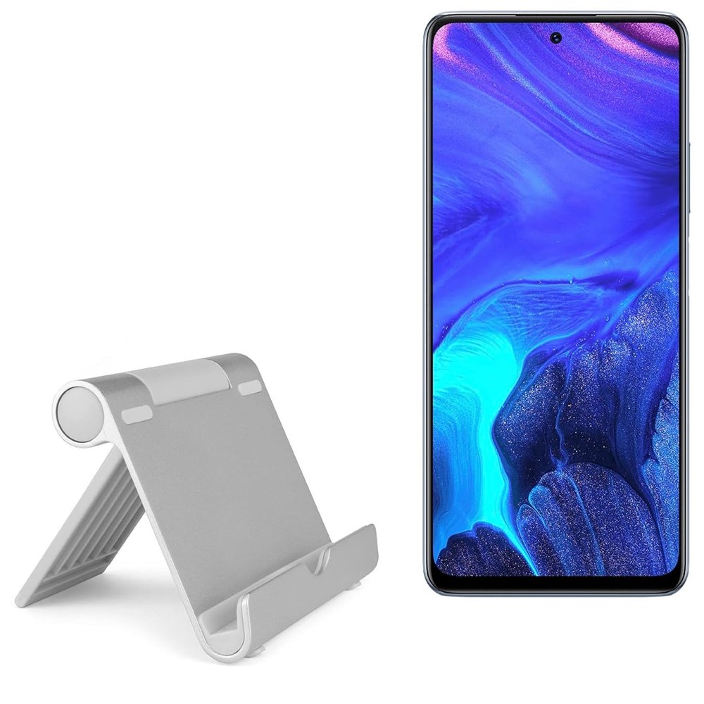 BoxWave Stand and Mount Compatible with Infinix Note 10 Pro - VersaView Aluminum Stand, Portable, Multi Angle Viewing Sturdy