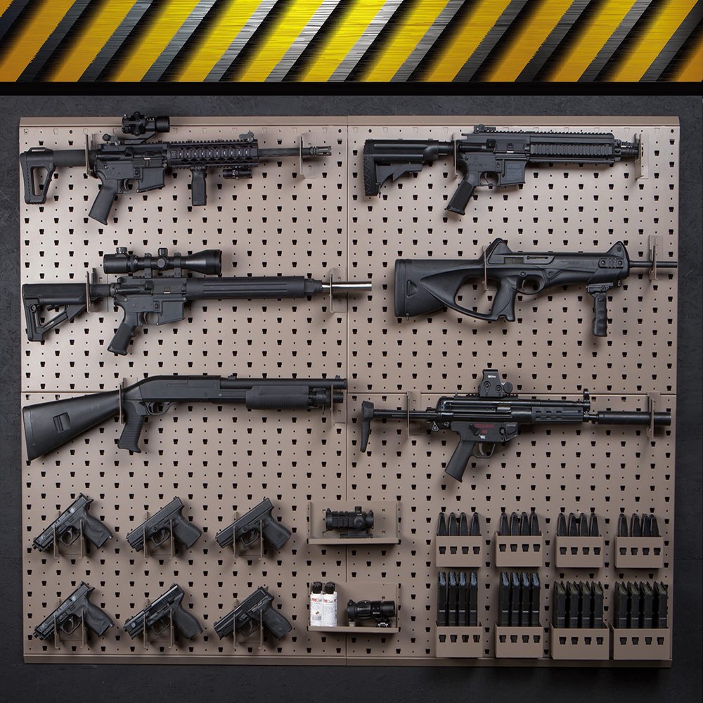 Gun Photography Backdrop Weapons and Ammunition Warehouse Background Firearms for Boy Teenager Birthday Party Decoration Photo Booth Studio Props Cake Table Banner 7x5ft BJZSME162