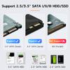 MAIWO 4 Bay Hard Drive Docking Station Cloner for 2.5 3.5 Inch SATA HDD SSD, USB 3.0 5Gbps Speed with UASP, 96TB Capacity, External HDD Duplicator Reader view 3