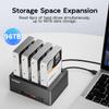 MAIWO 4 Bay Hard Drive Docking Station Cloner for 2.5 3.5 Inch SATA HDD SSD, USB 3.0 5Gbps Speed with UASP, 96TB Capacity, External HDD Duplicator Reader view 4