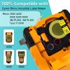Nineleaf Rhino 5200 Label Tape Compatible for Dymo 18491 Rhino 4200 Lables Flexible Nylon Work with Dymo Rhino Pro LabelWriter Industrial 6000 Label Makers,Black on Yellow,3/4'' x 11.5',40-Pack view 2